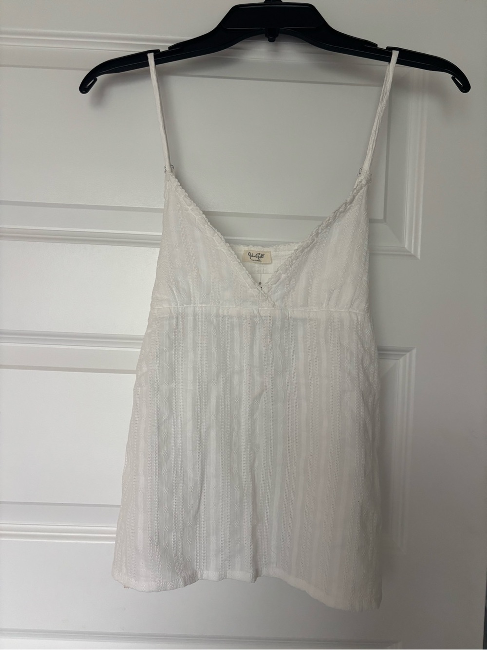Brandy Melville White Lace-Trim Cami Tank